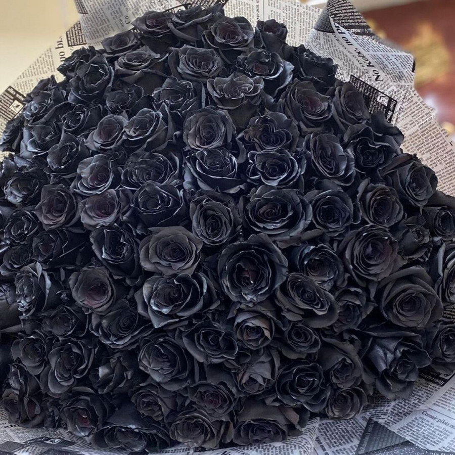 Букет из 101 черной розы - фото 2