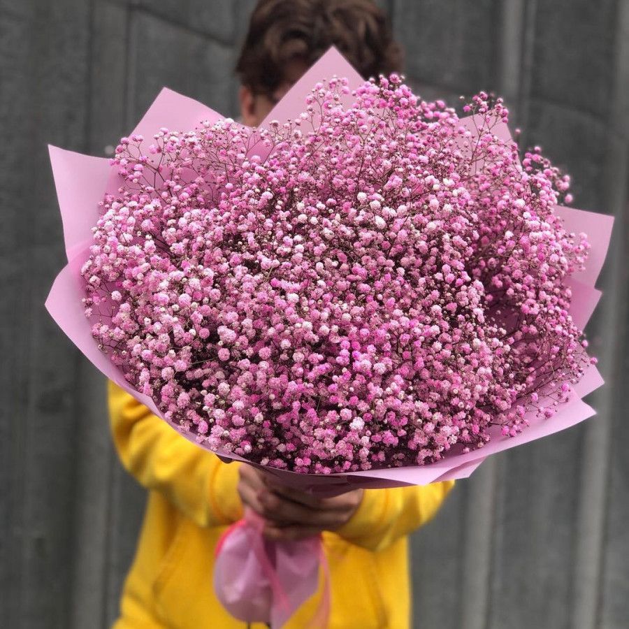 Букет из 15 розовых гипсофил - фото 2