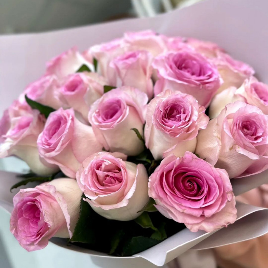 Букет из 25 розовых роз - фото 3