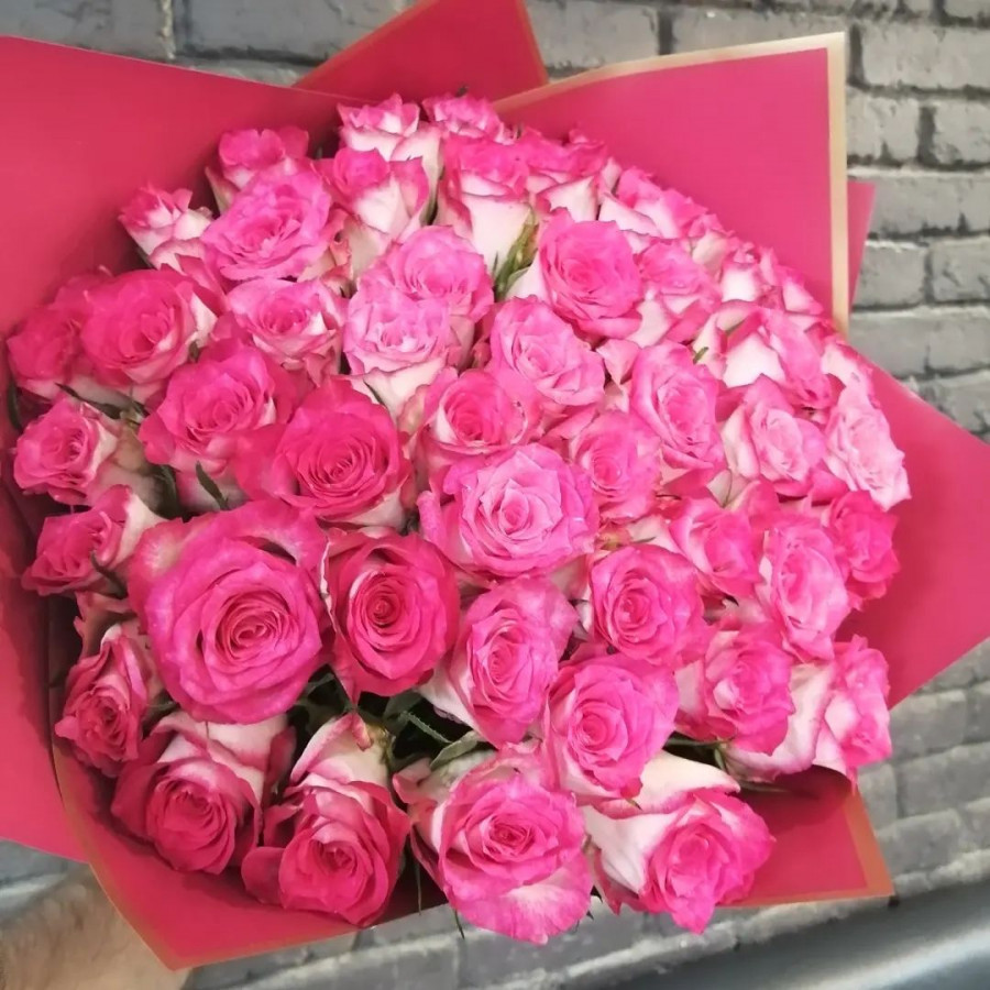 Букет из 51 бледно-розовой розы - фото 2